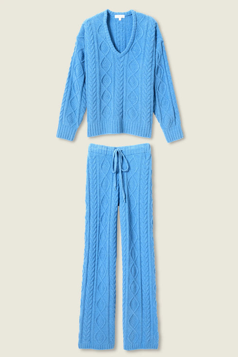 Pj Salvage Chenille Cable Knit Lounge Set
